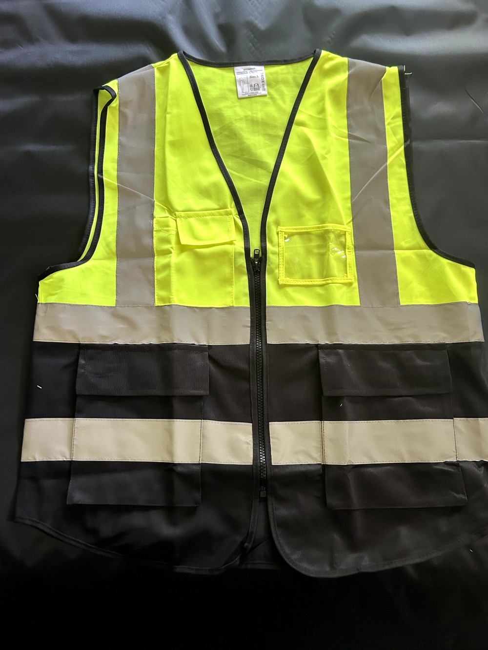 HYCOPROT High-Visibility Safety Vest - Neon Yellow/Black Trim